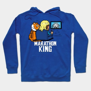 Marathon King Funny TV Lover Cartoon Hoodie